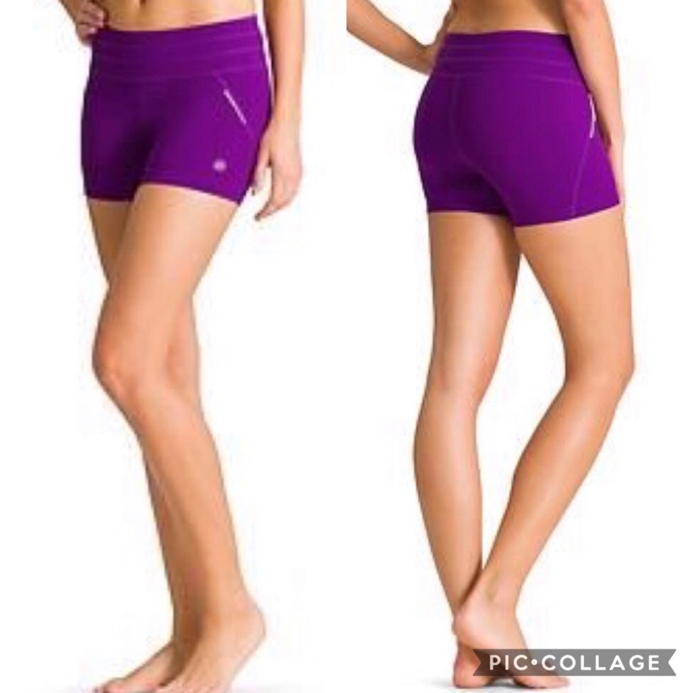 Athleta purple reflective Cross It short